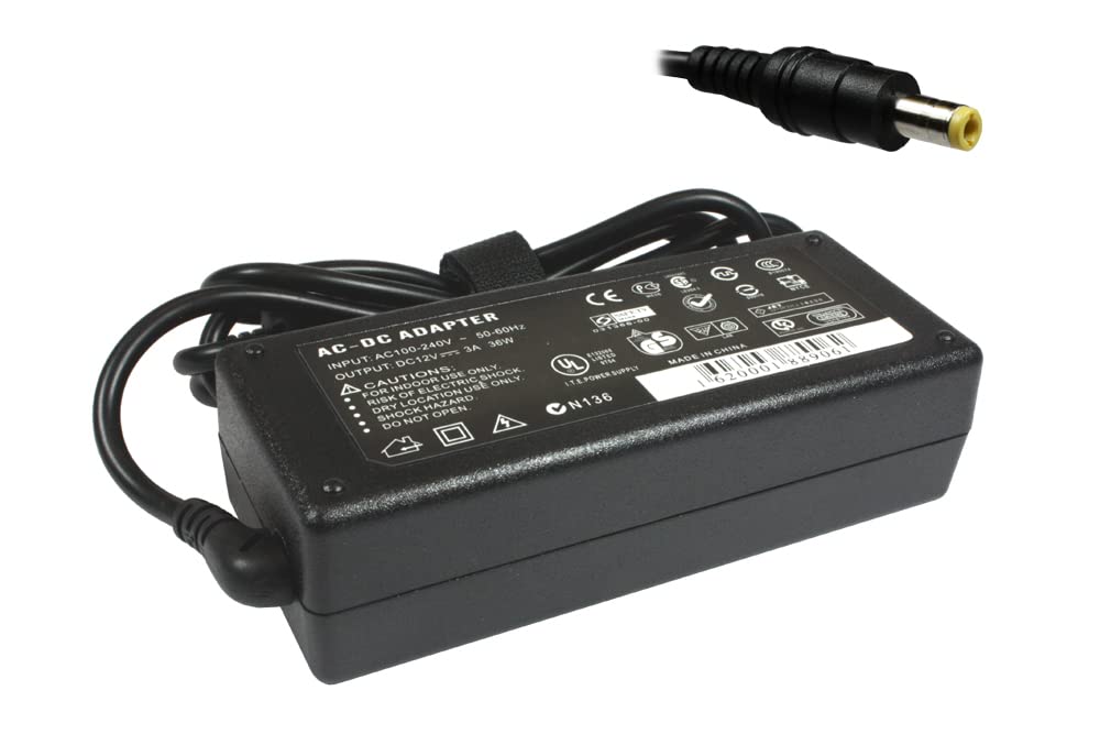 Power4Laptops 90W AC Adapter Charger for iView 1760AIO All-in-One Desktop PC - Replacement Power Supply Cord for Home & Office Use