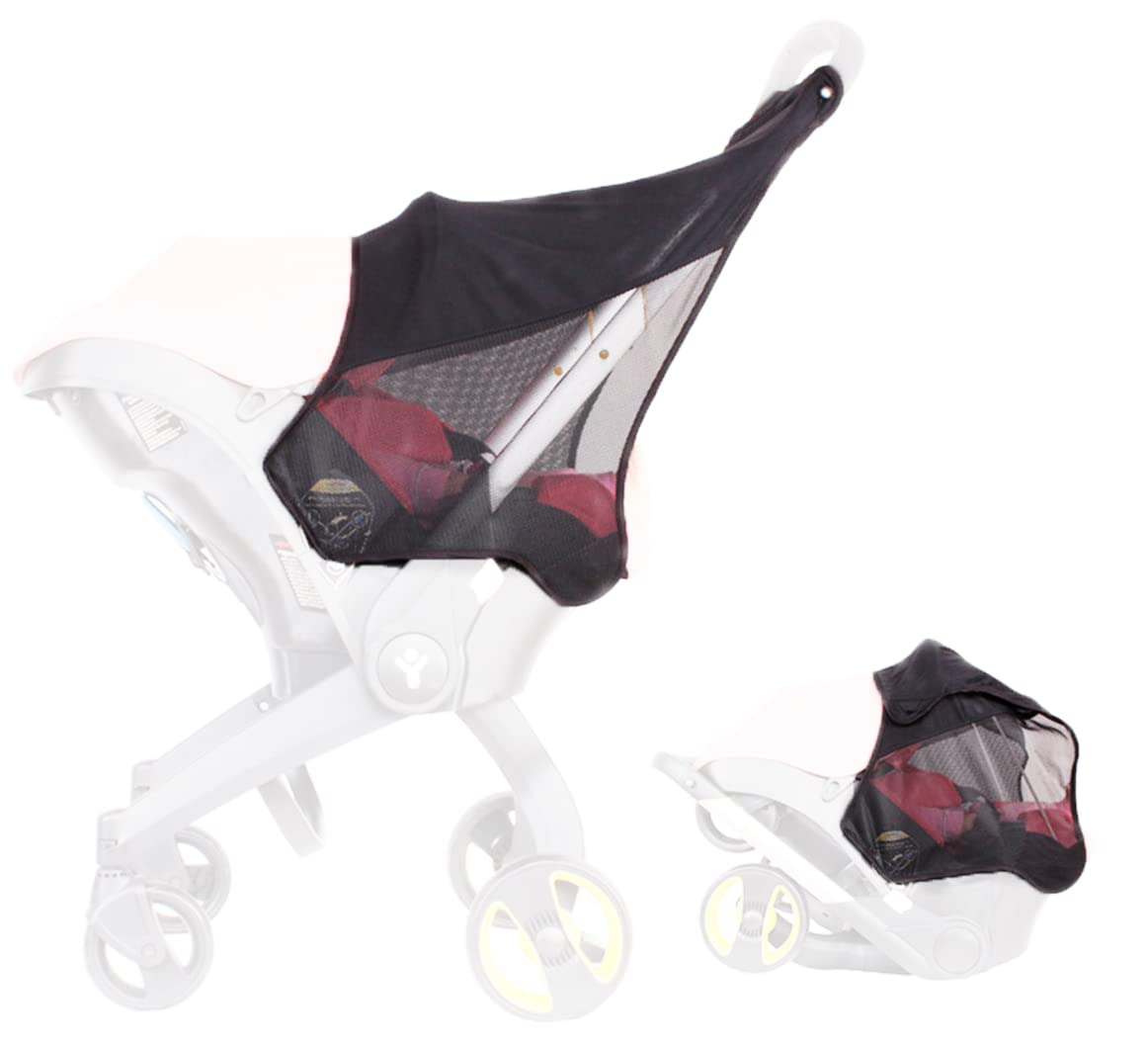 Doona Baby Stroller Sun Shade Net - UV Protection Sun Cover for Doona Car Seat & Stroller - Breathable Polyester Mesh, Black | Perfect for Outdoor Walks, Park Visits & Travel