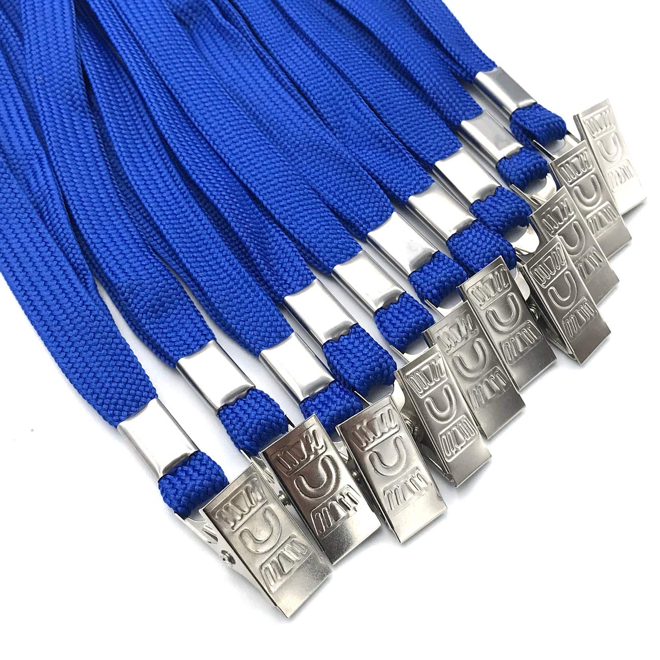 Premium Blue Breakaway Lanyards 25 Pack - Comfortable Neck Straps for ID Badges & Keys