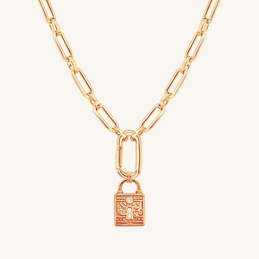 Sanctuary Keylock Necklace - Elegant Stainless Steel Pendant for Women, Perfect for Everyday Wear, Gifts & Special Occasions
