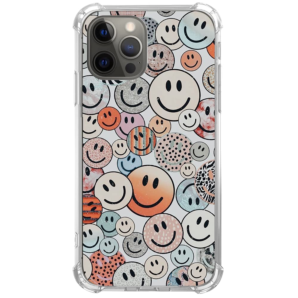 Hippie Indie Smile Face Phone Case Compatible with iPhone 11 Pro Max - Cute Aesthetic TPU Bumper Cover with Shockproof Protection - Perfect for Daily Use, Travel & Festival Outfits
