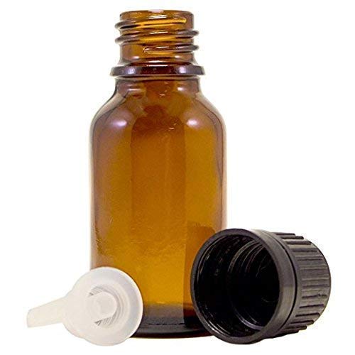 6-Pack 15ml Amber Glass Essential Oil Bottles with Dropper - Leak Proof Refillable Cosmetic Containers for Aromatherapy, DIY Blends & Travel Samples