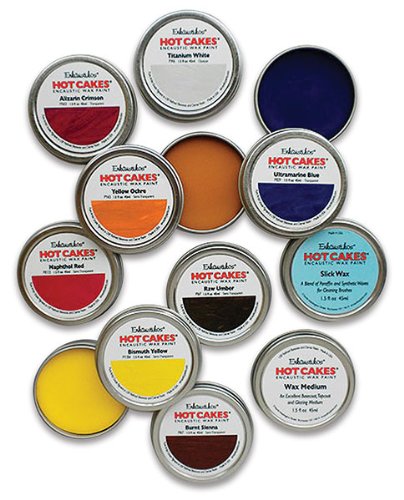 Premium Encaustic Wax Painting Kit - Professional Beeswax Art Supplies for Hot Cakes Glazing & Mixed Media Art - Perfect for Canvas Painting, Scrapbooking & DIY Home Decor Projects
