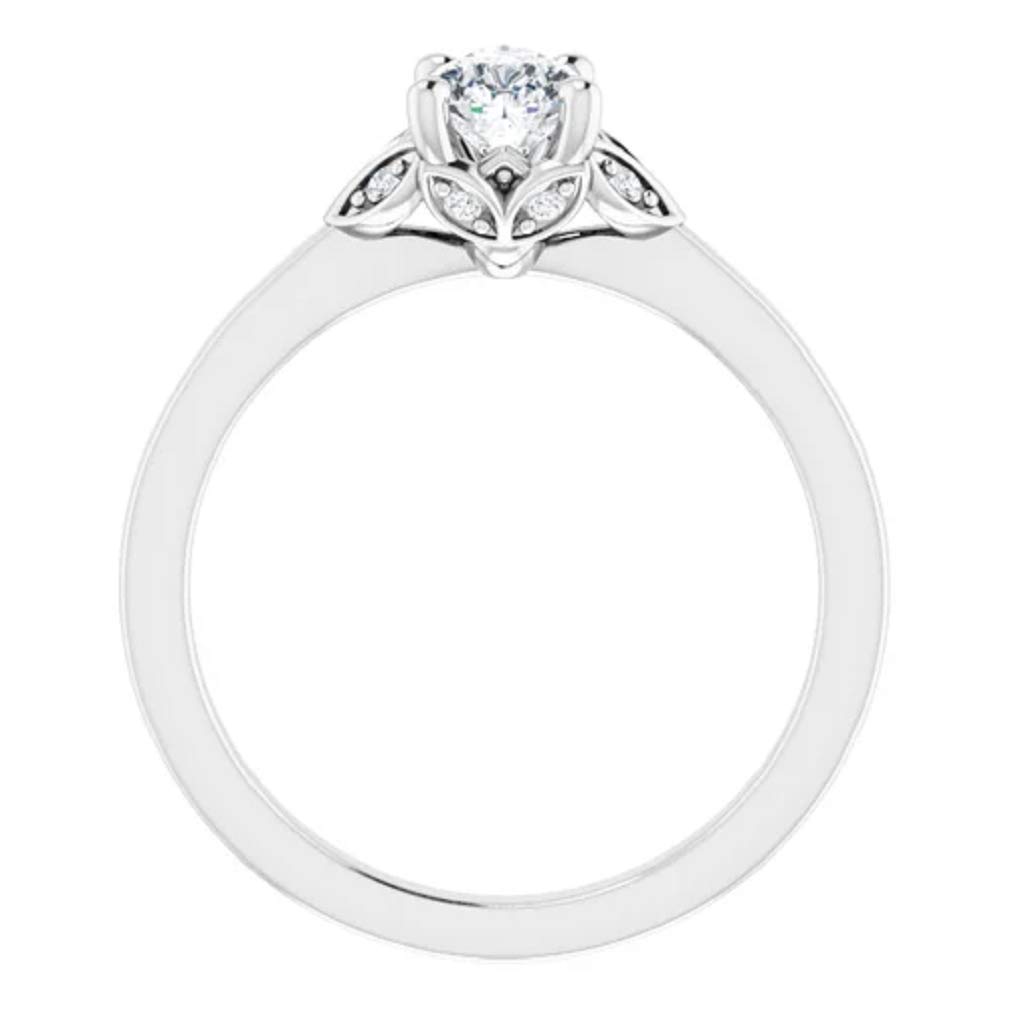 1.50CT Pear Cut Colorless Moissanite Engagement Ring - 925 Sterling Silver Floral Wedding Promise Ring (Handmade Custom Jewelry) - Perfect Gift for Anniversaries, Proposals & Special Occasions