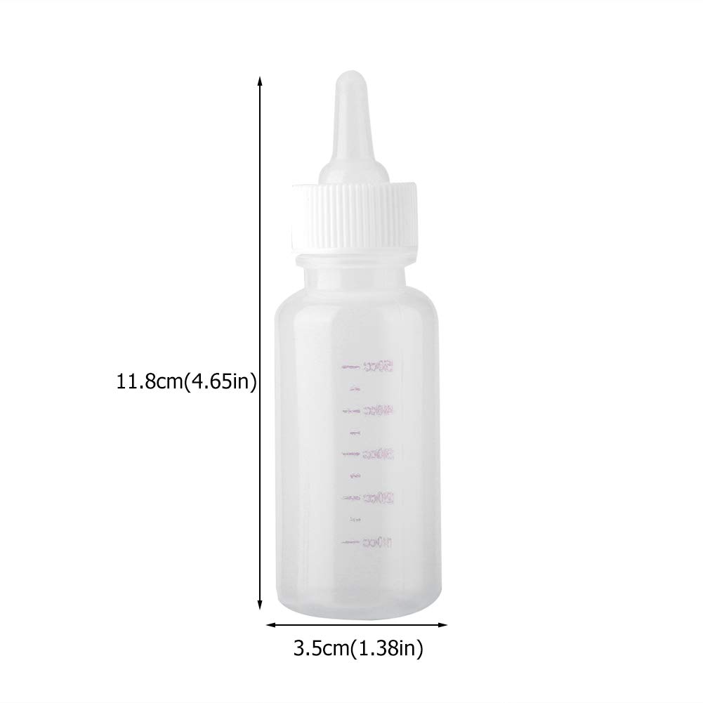 50ml Cat Nursing Bottle - Newborn Kitten & Puppy Feeding Bottle with Extra Nipples | Pet Care Supplies for Kittens, Puppies, Small Animals | Perfect for Orphaned Pets, Weaning, and Veterinary Use