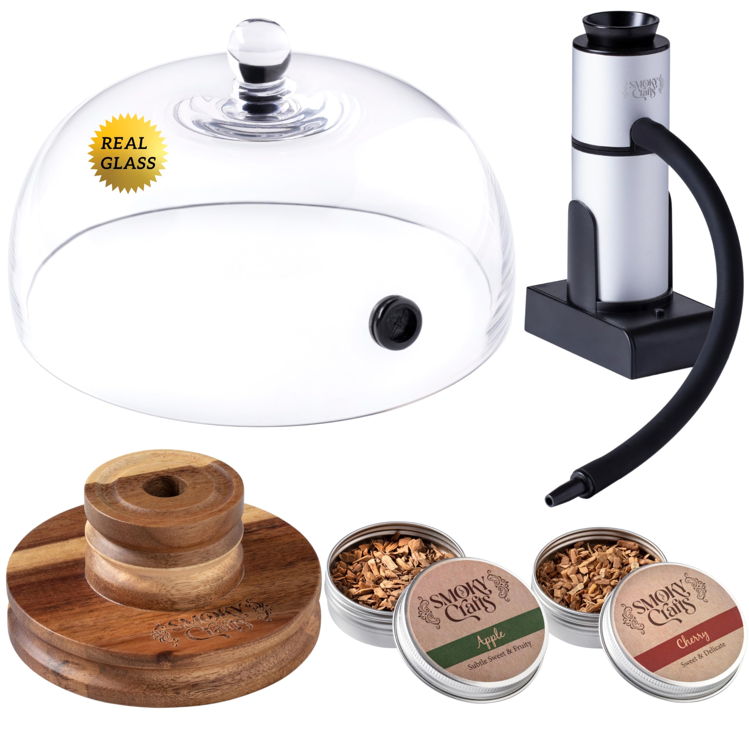 Premium Whiskey & Cocktail Smoker Kit with Smoke Gun, 8