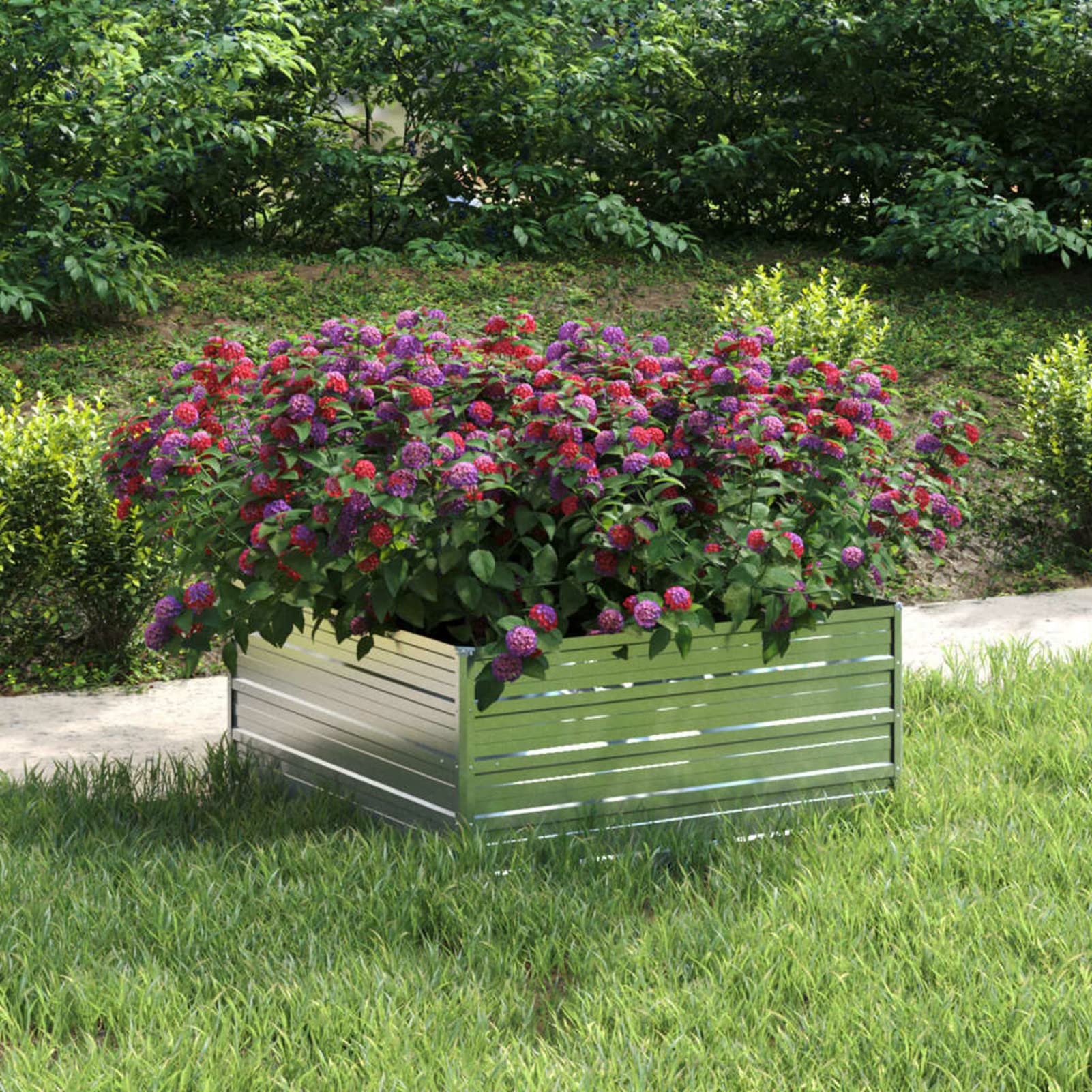 Galvanized Steel Raised Garden Bed Planter 39.4