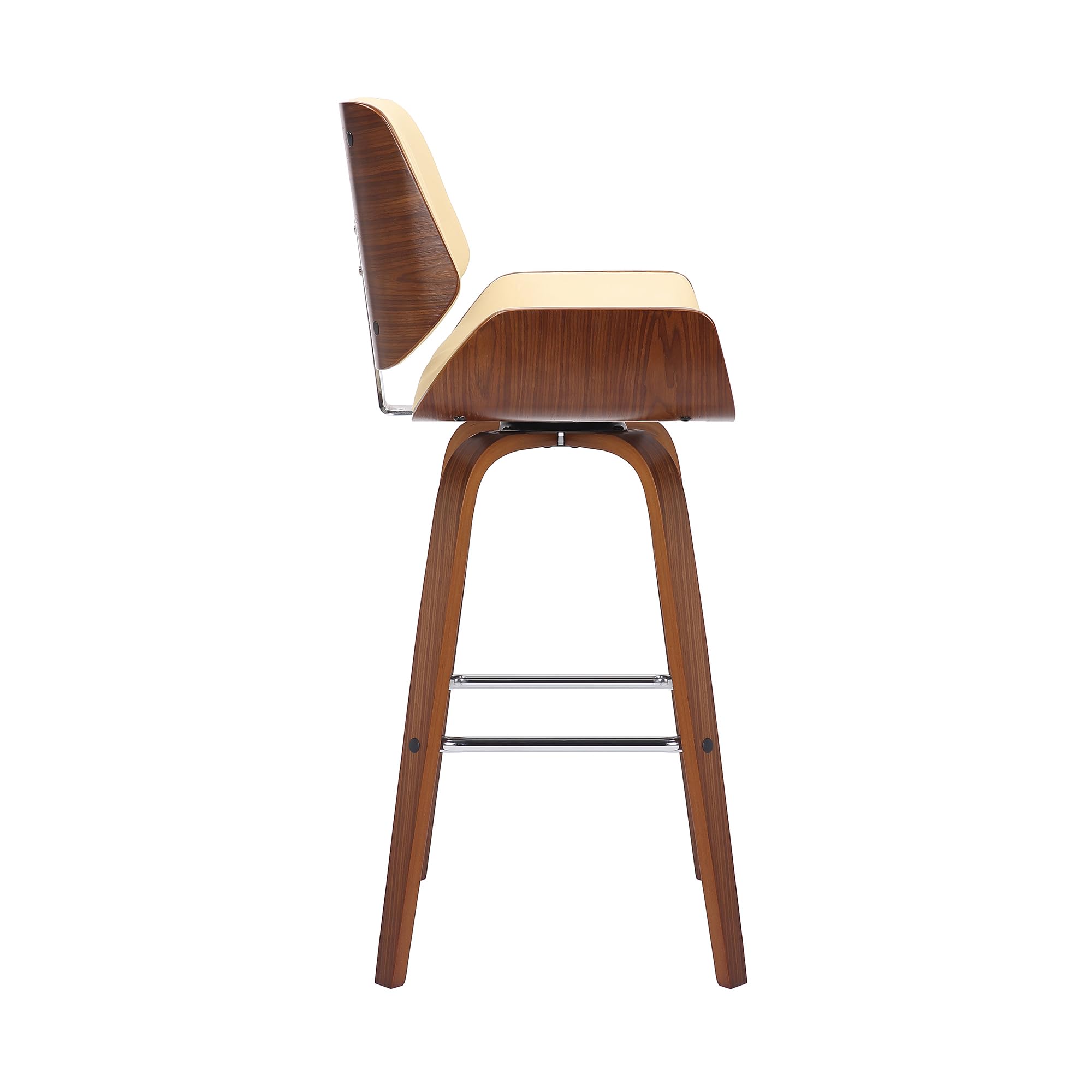Armen Living Tyler Mid Century Modern Swivel Bar Stool - 30
