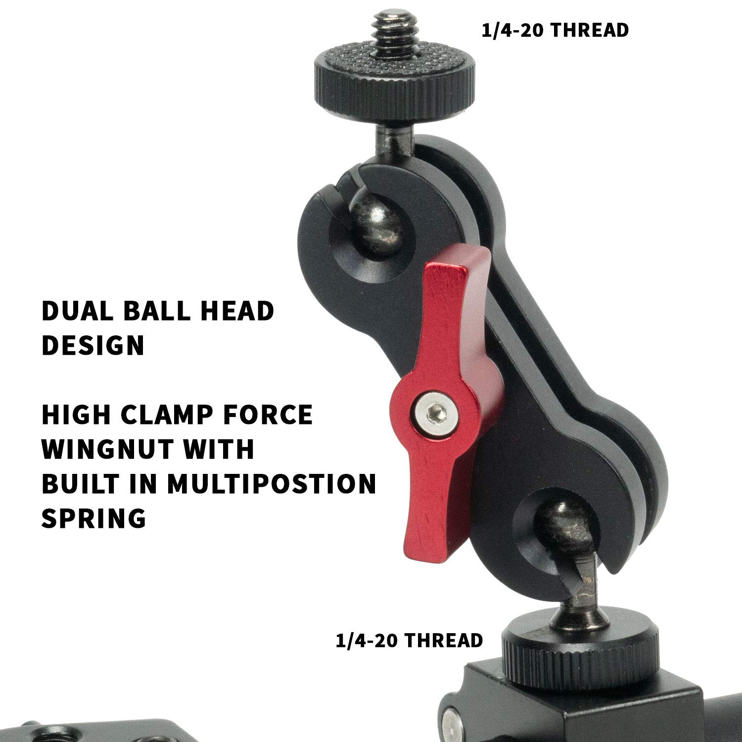 Mini Pro-Mount Swivel Magic Arm - 1/4-20 UNC Camera Mounting Bracket with 360° Rotation for DSLR Cameras, LED Lights, Microphones - Perfect for Vlogging, Photography & Studio Accessories
