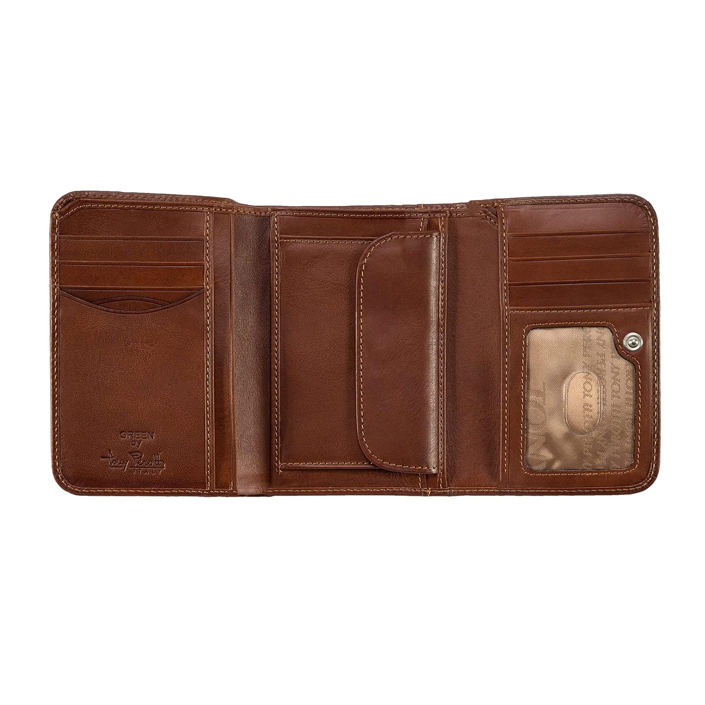 Tony Perotti Italian Men's Leather Wallet with Coin Pocket - Premium Trifold Wallet for Men, Eco-Friendly Full Grain Leather, Made in Italy - Perfect for Everyday Use, Travel & Business Gifts
