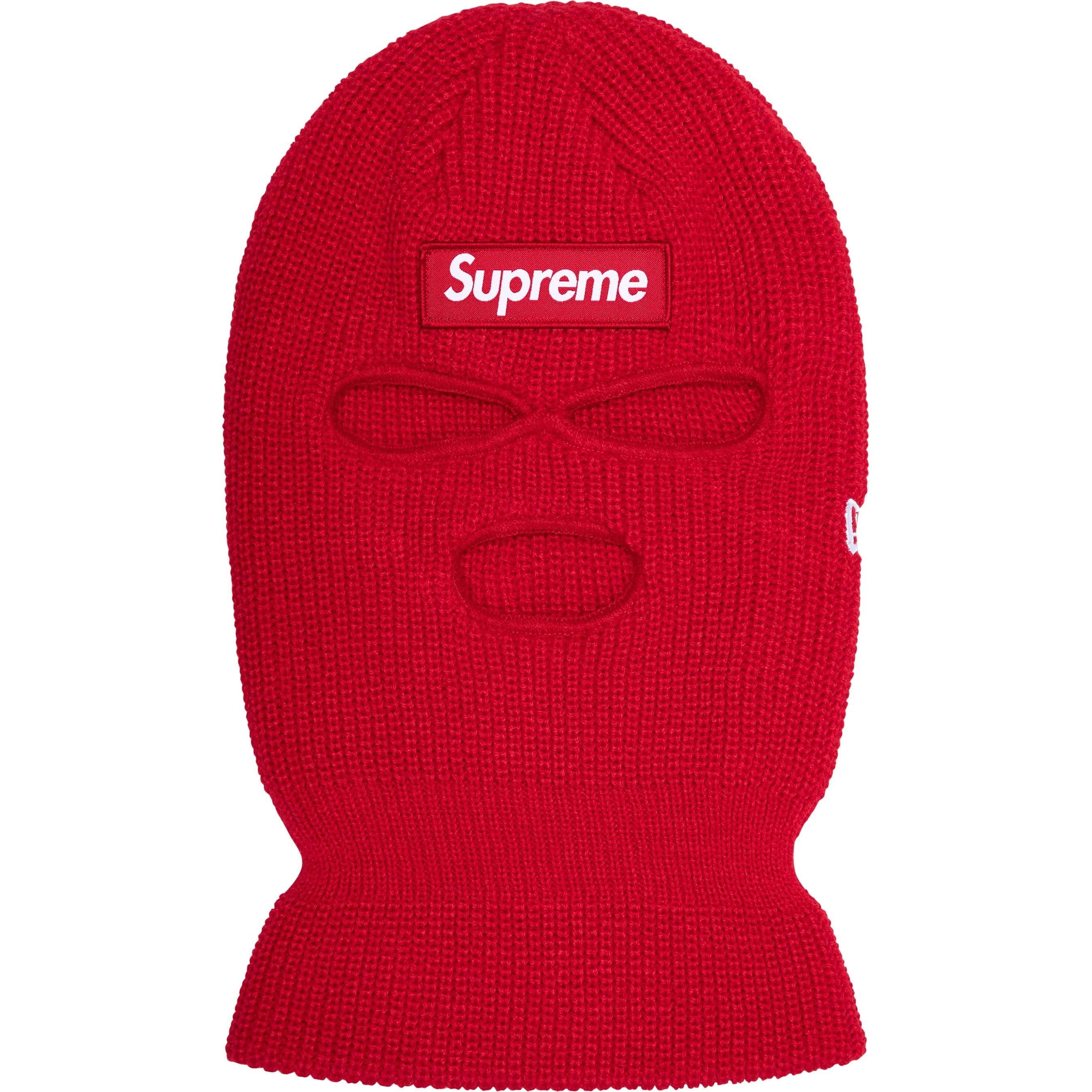 Supreme New Era® Box Logo Balaclava - Red Winter Face Mask for Skiing, Snowboarding & Outdoor Sports