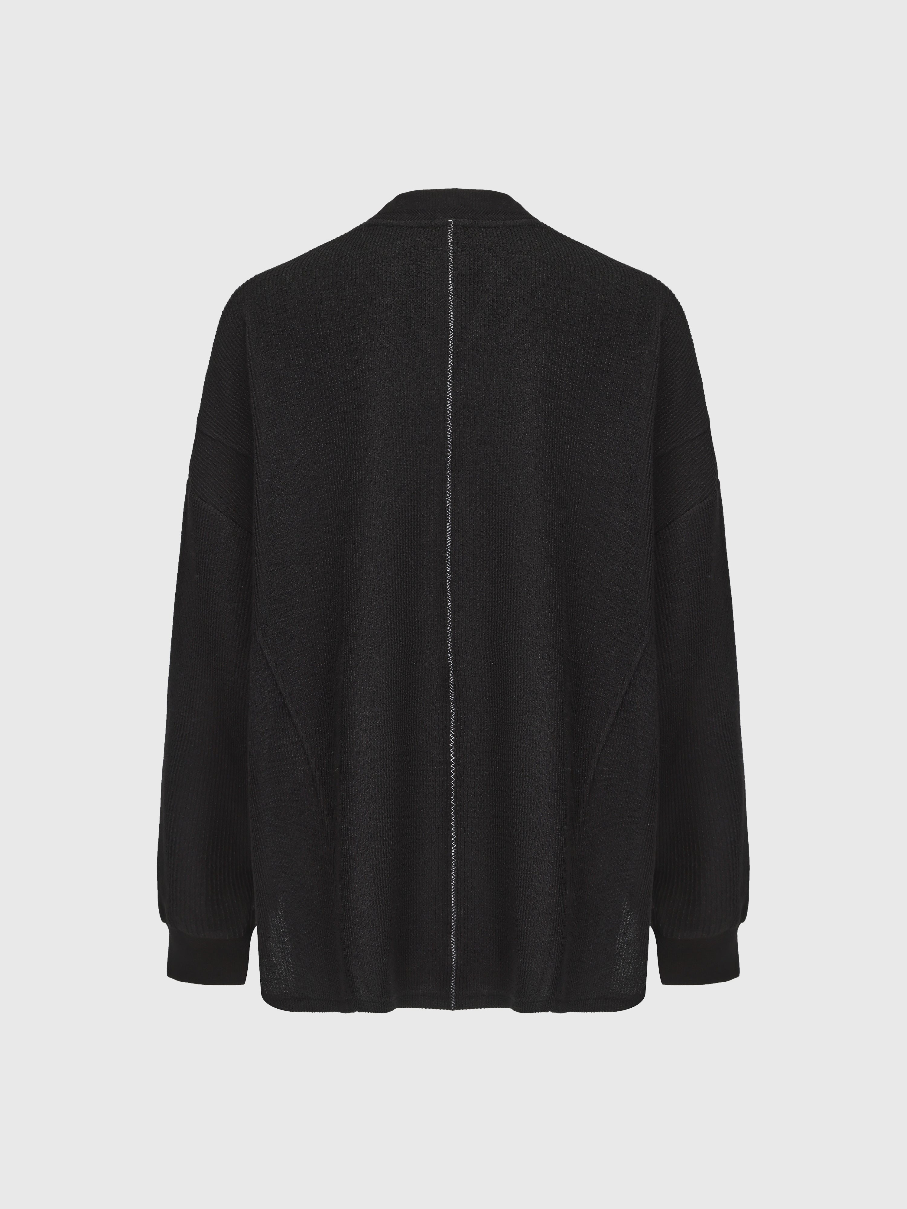 Stylish Oversized Cut Sewn Cardigan for Women - Cozy Knit Sweater for Fall & Winter - Perfect for Layering, Casual Outfits, and Relaxing at Home