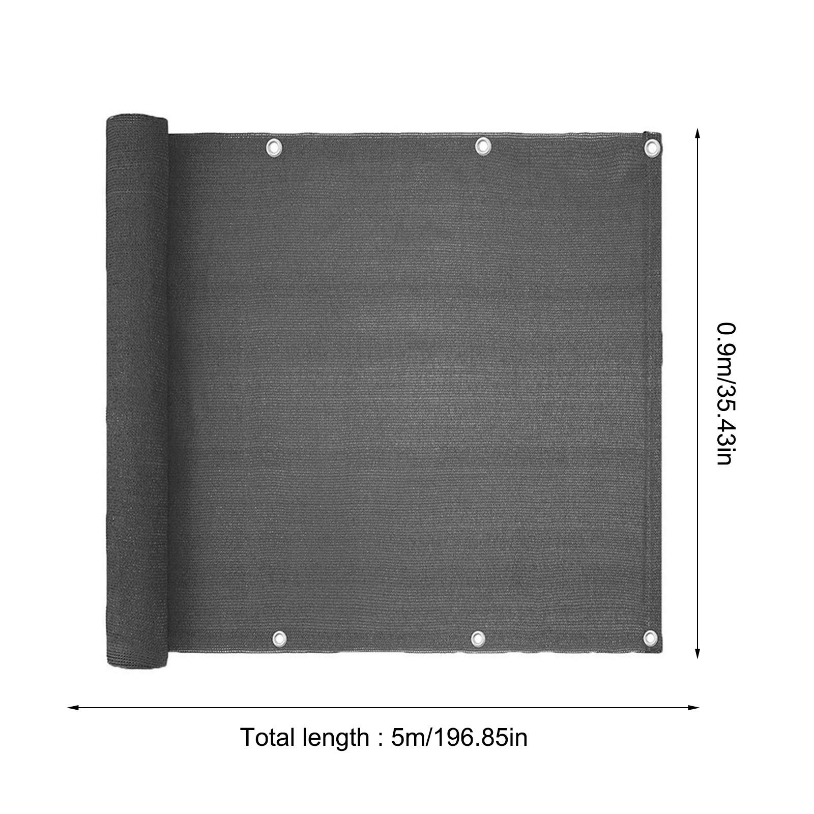 3x16ft Sunblock Shade Cloth Roll with Grommets - UV Resistant Privacy Screen & Windscreen Cover for Outdoor Use - Perfect for Patio, Backyard, Garden, Carport, and Pool Area Protection