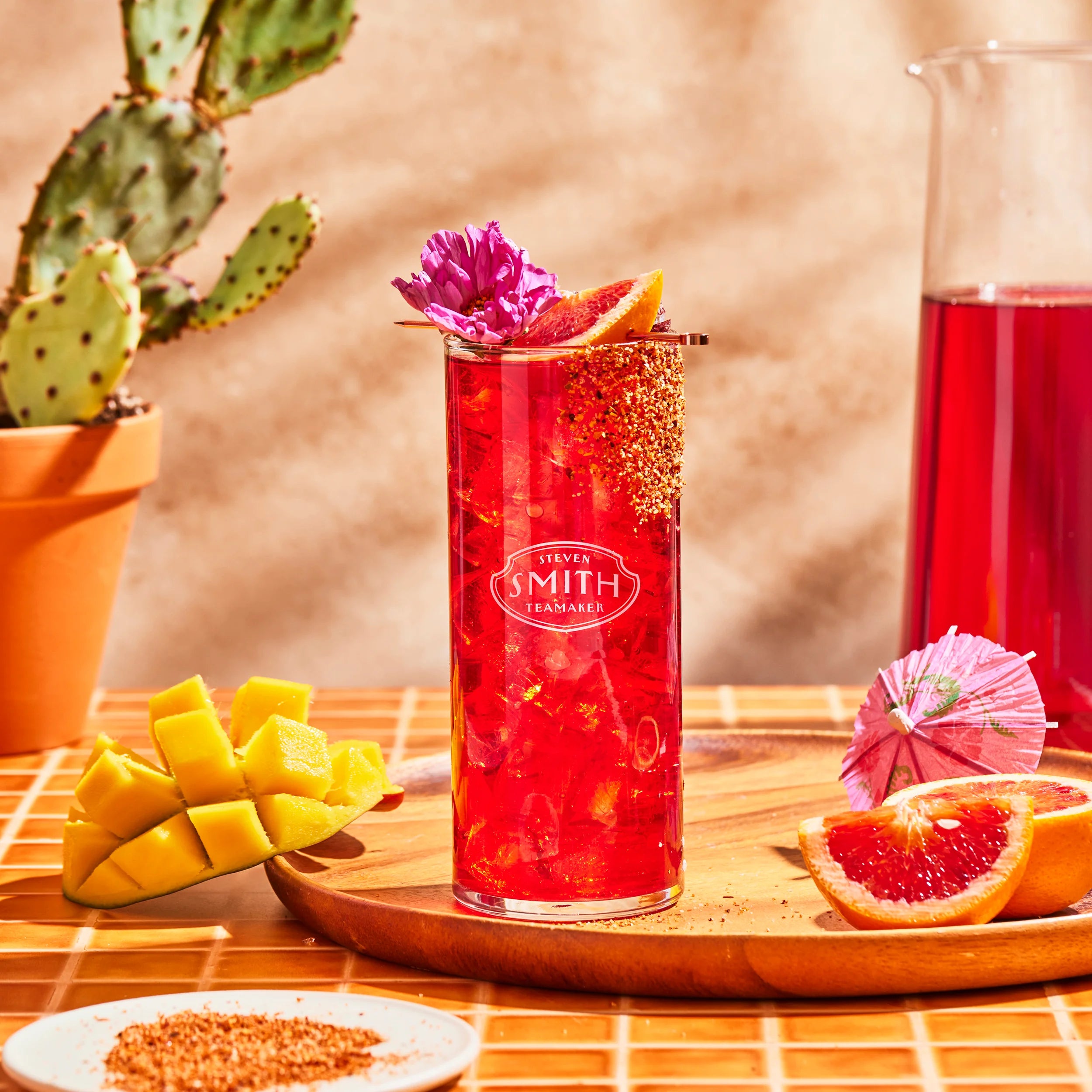Organic Hibiscus Mango Iced Tea Bags - Refreshing Tropical Summer Drink for Home, Office & Outdoor Activities