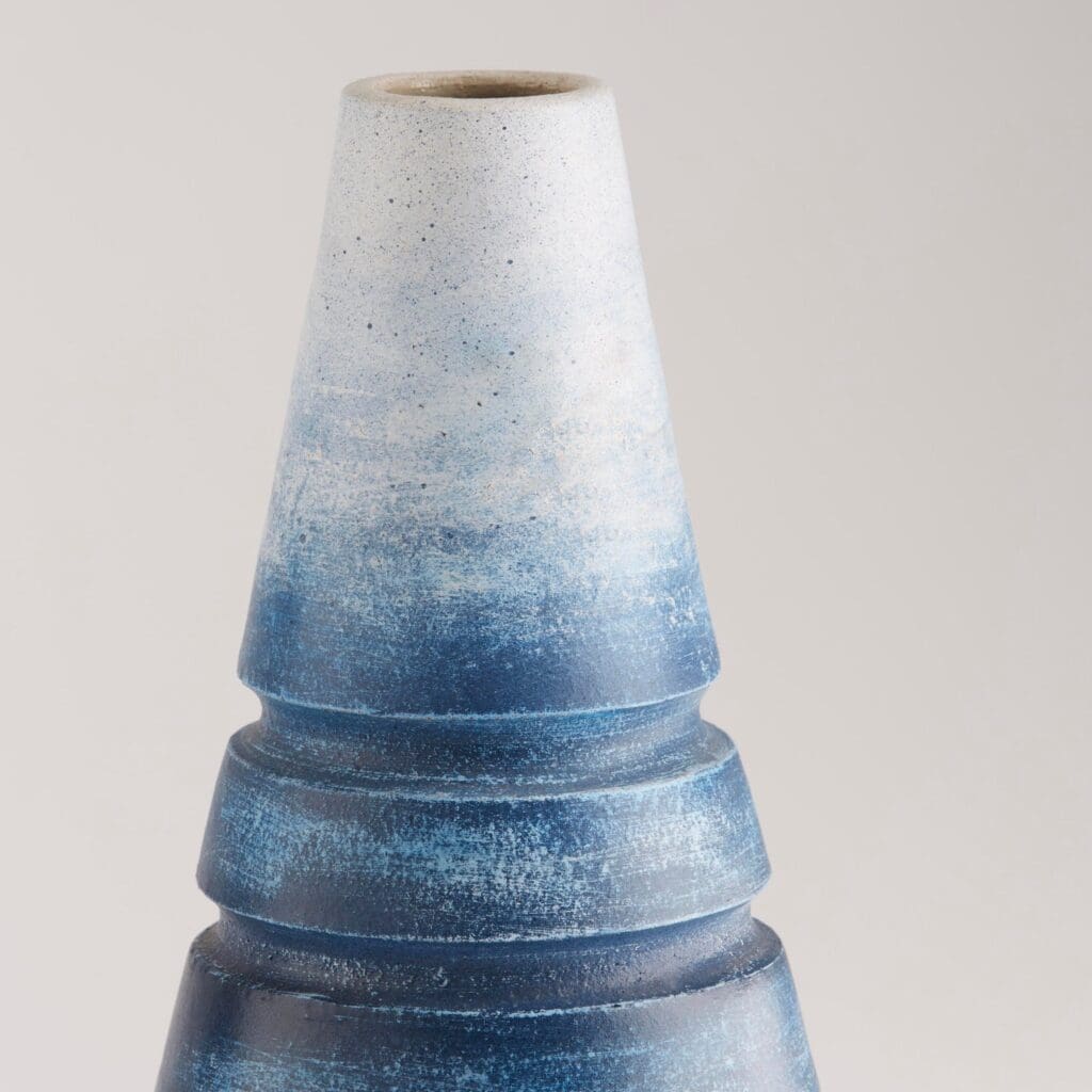 Cyan Design 11550 Amaranth Vase - Blue Ombre Large Ceramic Vase for Home Decor, Wedding Centerpiece & Floral Arrangements