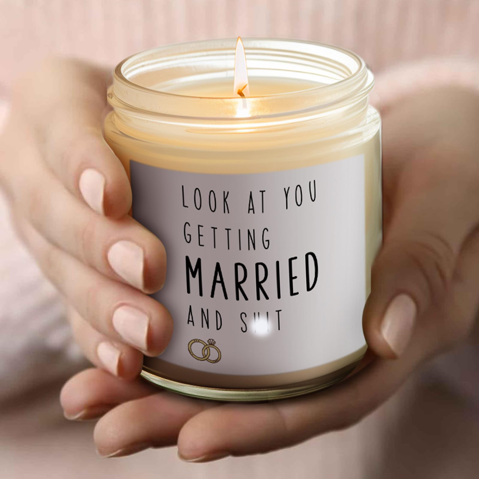 Lavender Scented Candle - Perfect Wedding Gift, Bridal Shower Present, Engagement Gift Idea & Bachelorette Party Favor - Romantic Home Decor for Couples, Spa Relaxation & Bedroom Ambiance