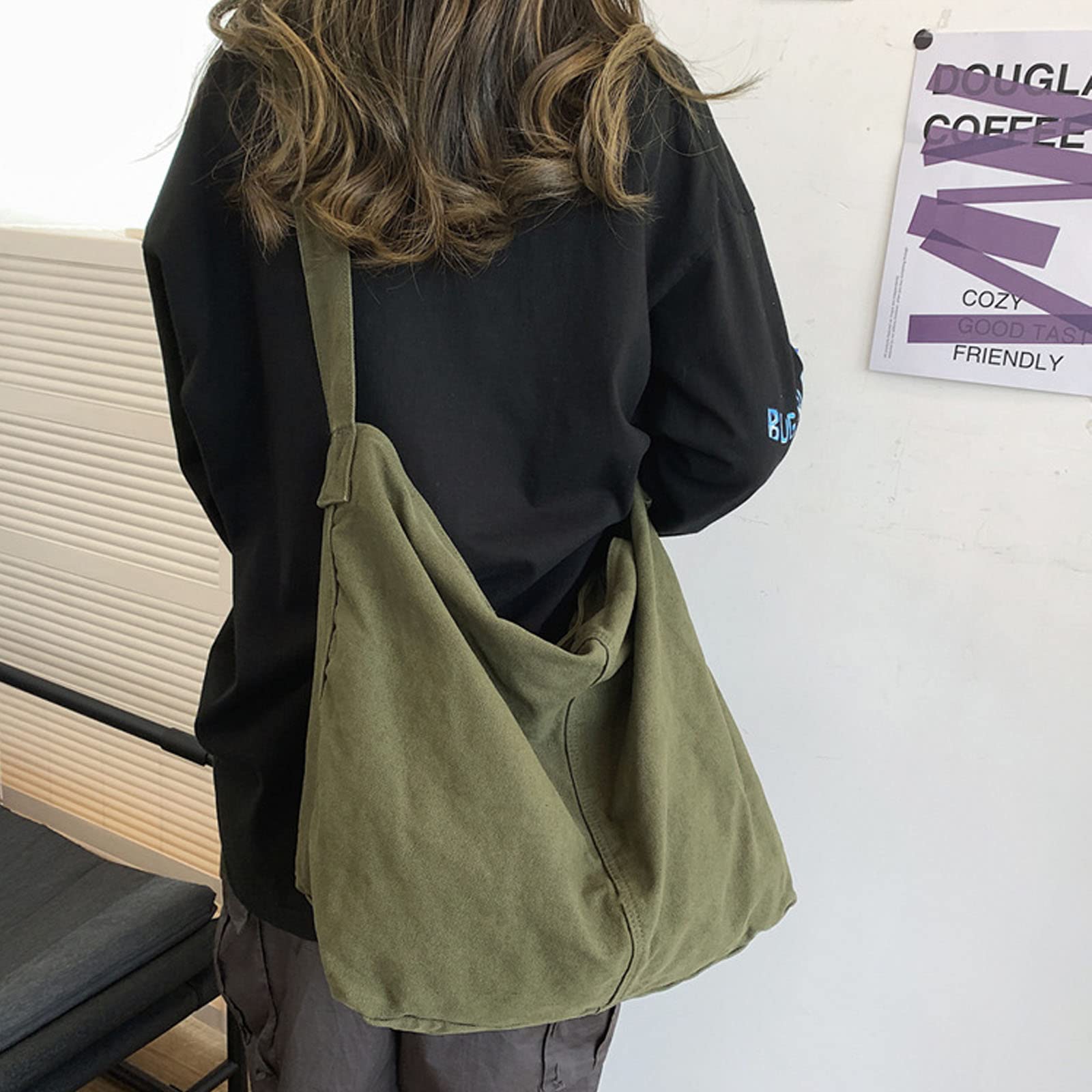 Stylish Canvas Tote Bag for Women & Men - Large Capacity Casual Shoulder Handbag - Perfect for Shopping, Beach, Work & Travel