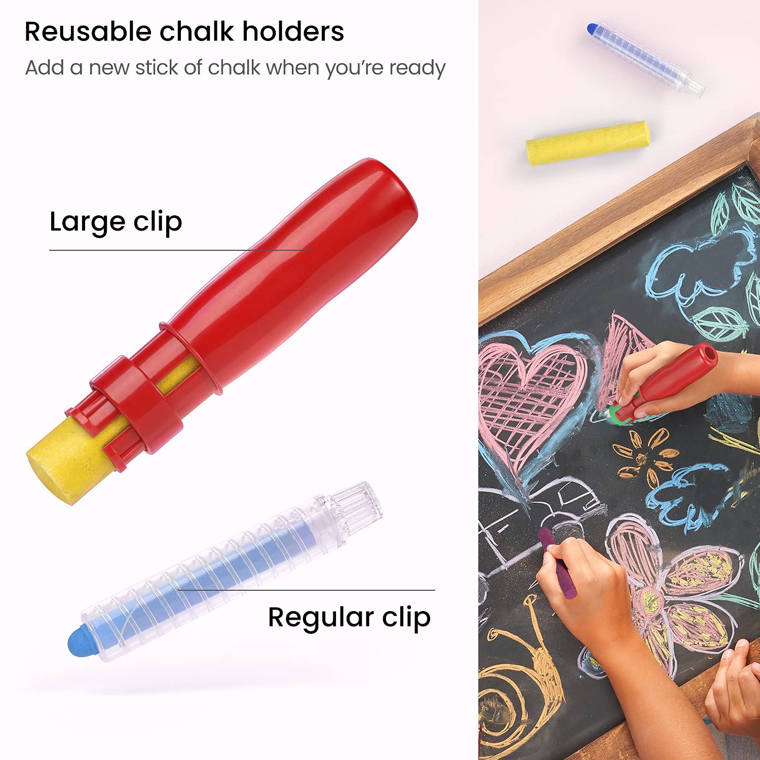 Arteza 36-Piece Kids Sidewalk Chalk Set - Non-Toxic, Washable & Easy-Grip Chalk for Outdoor Play with Fun Game Guide - Perfect for Driveway Art, Hopscotch & Summer Activities