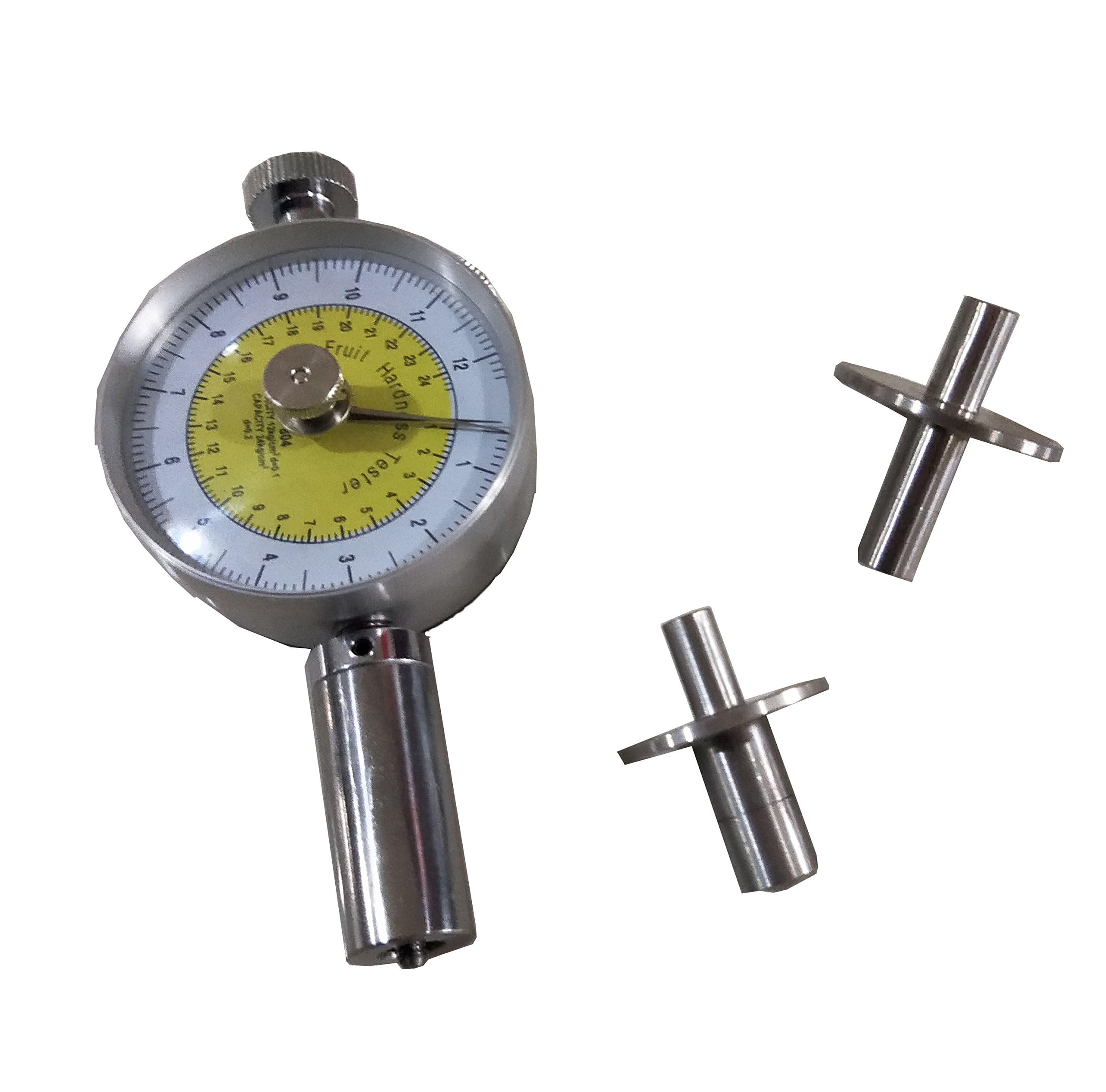 Fruit Hardness Tester - Digital Penetrometer with 2 Pressure Heads (11mm & 8mm) for Measuring Apple, Pear, Peach Firmness | Perfect for Farmers, Fruit Grading & Quality Control