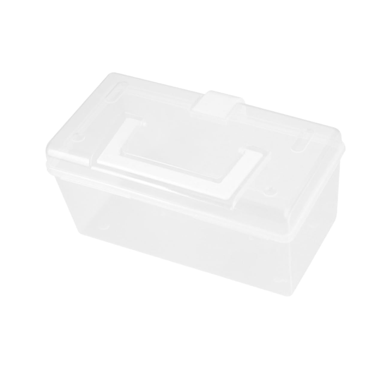 White Medicine Storage Organizer Box - Portable Pill Holder for Cabinet, Car & Travel | Compact Medical Kit for Daily Medication & First Aid Supplies