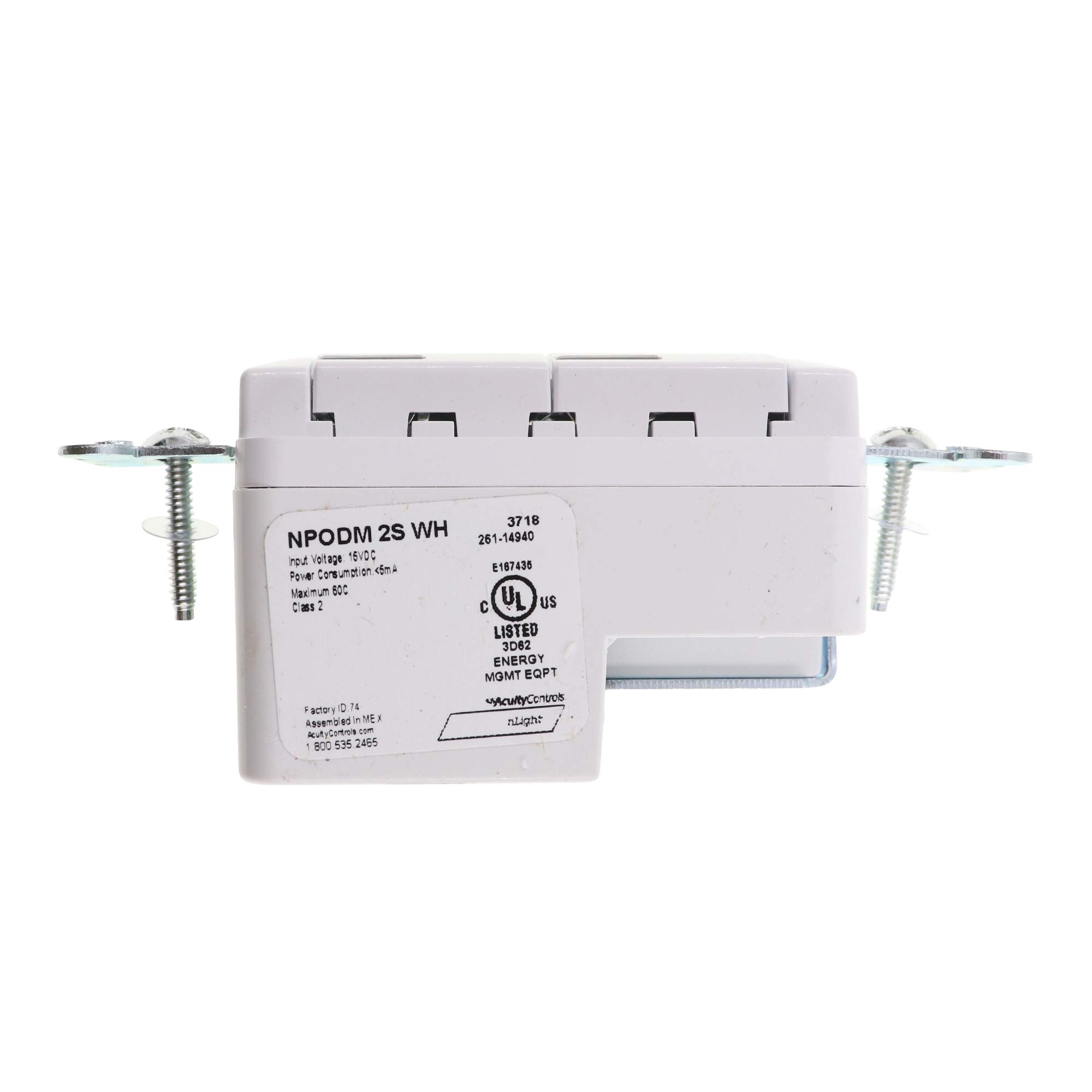 NPODM-2S-WH nLight Wallpod Push-Button Scene Control Switch - White | Smart Lighting Control for Homes & Offices | Easy Installation & Modern Design