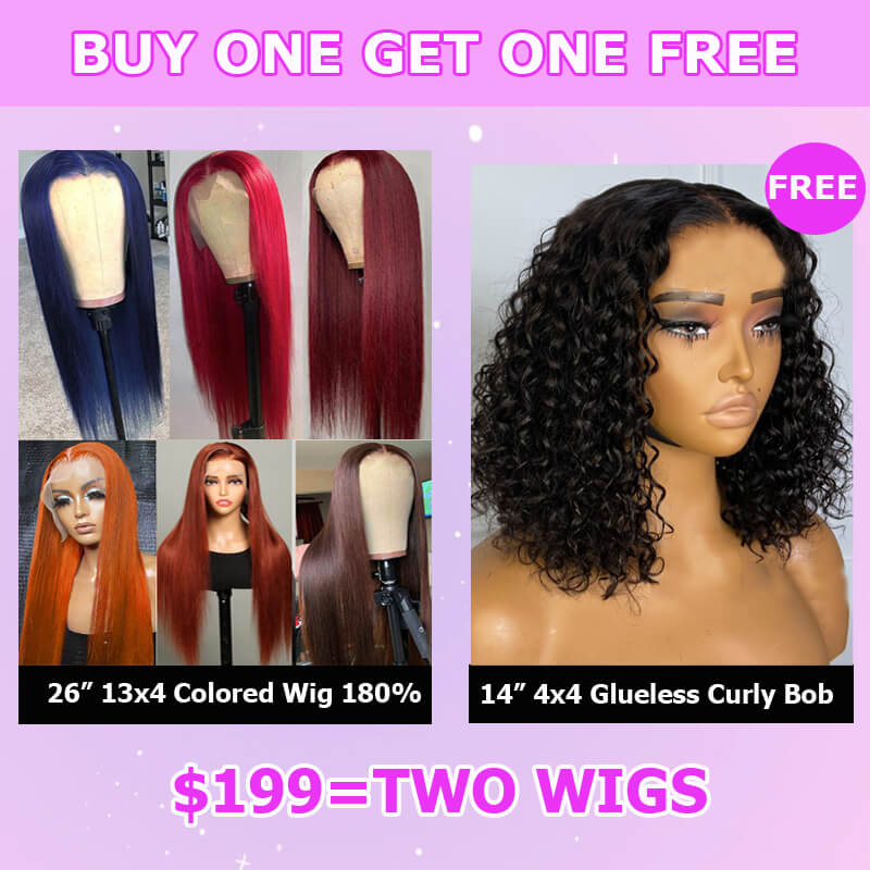 **2 Pack Human Hair Wigs Bundle - 26