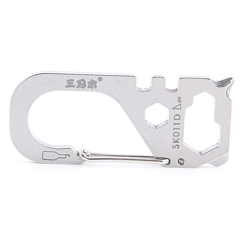 Sanrenmu Keychain Multi-Tool with Screwdriver & Wrench - Compact EDC Tool with Key Ring for Outdoor, Camping, Hiking & Everyday Carry