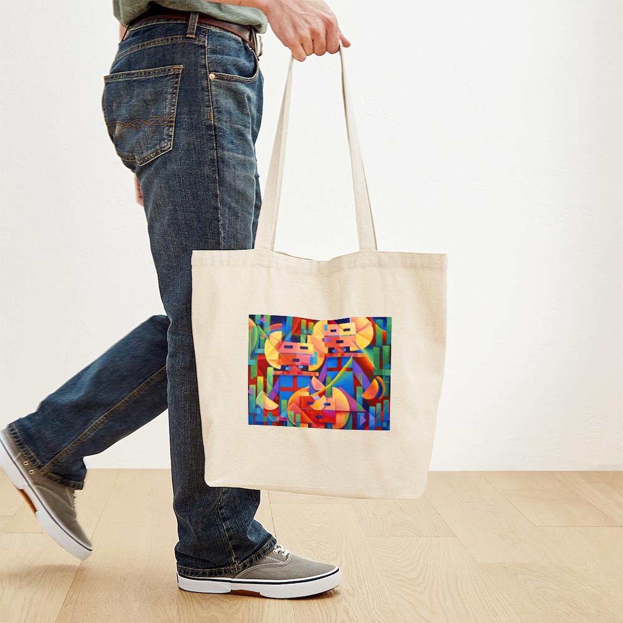 Cactus Spirits' Natural Canvas Tote Bag - Eco-Friendly Reusable Shopping Bag for Groceries, Beach & Daily Use | CafePress