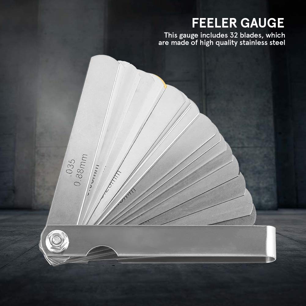 Feeler Gauge Set - Precision Measuring Tools for Automotive, HVAC & Engineering (0.0015-0.035 Inch) | Gap Measurement & Valve Clearance Checking