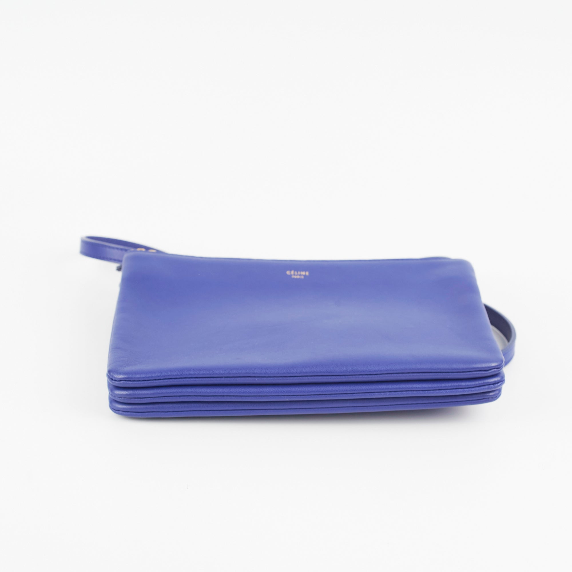 Celine Trio Bag Blue Crossbody Leather Handbag for Women - Stylish & Lightweight Purse for Everyday Use, Travel & Date Night