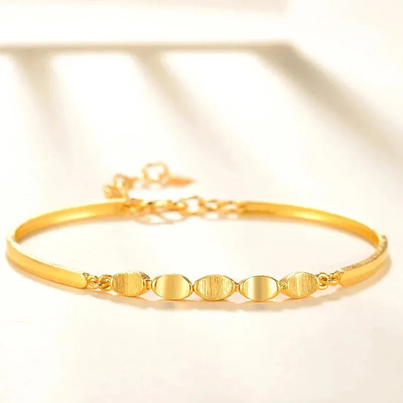24K Pure Gold Bracelet 999 Solid Gold Bangle - Classic & Trendy Fine Jewelry for Women, Elegant Gift for Anniversary, Wedding & Special Occasions