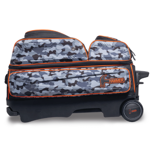 Hammer Gauntlet 3 Ball Roller Camo Bowling Bag - Durable Bowling Ball Carrier with Wheels for Easy Transport - Perfect for League Play & Tournaments
