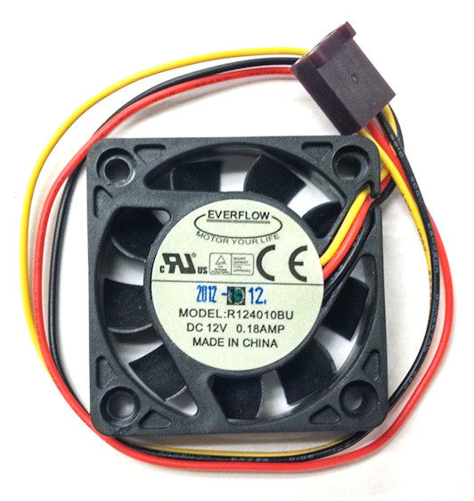 Everflow 40x40x10mm Ultra High Speed Dual Ball Bearing 3 Pin Cooling Fan R124010BU - Perfect for PC Cooling, Electronics, and DIY Projects