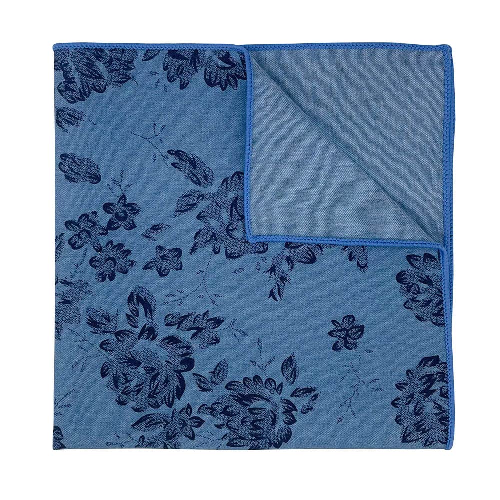 Kebocis Men's Floral Pocket Square Handkerchief - Stylish Silk Accessory for Suits, Weddings & Formal Events - Perfect Gift for Groomsmen & Business Professionals