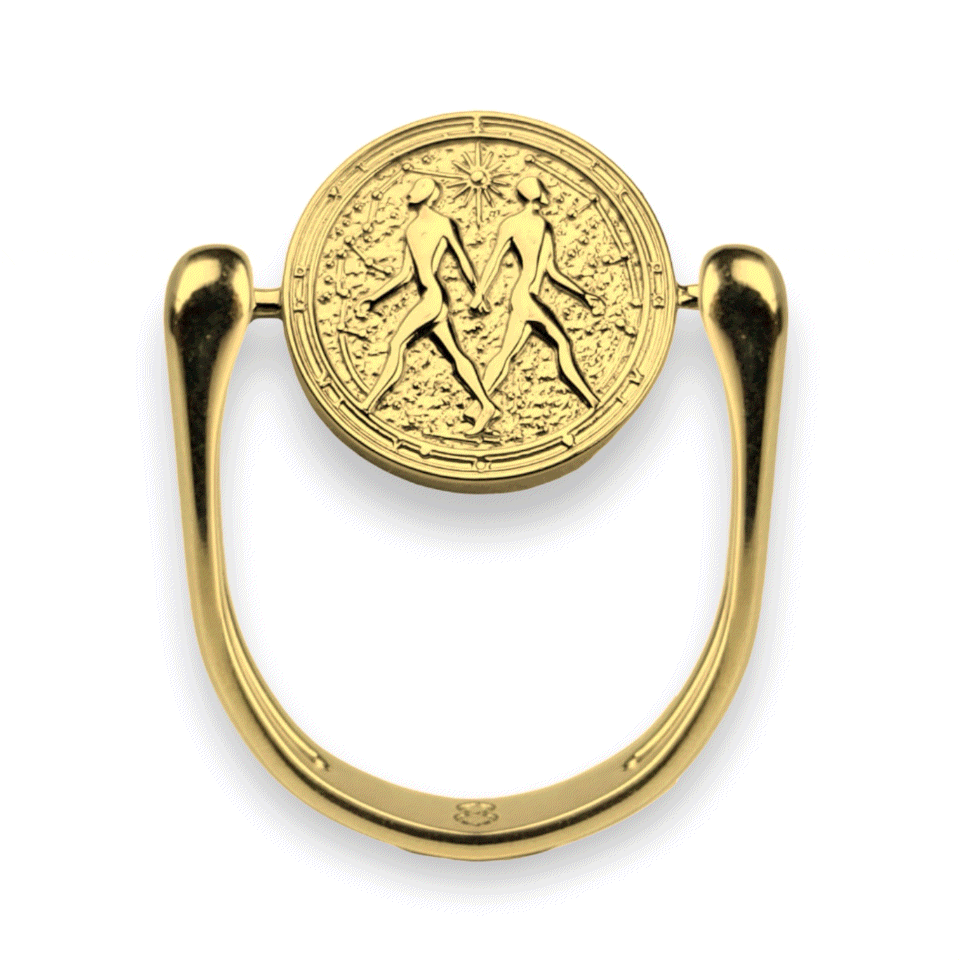 Luxury Gold Zodiac Fidget Ring for Anxiety Relief - 12 Astrology Sign Spinner Ring for Stress Relief & Focus - Perfect for ADHD, Meditation & Office Work