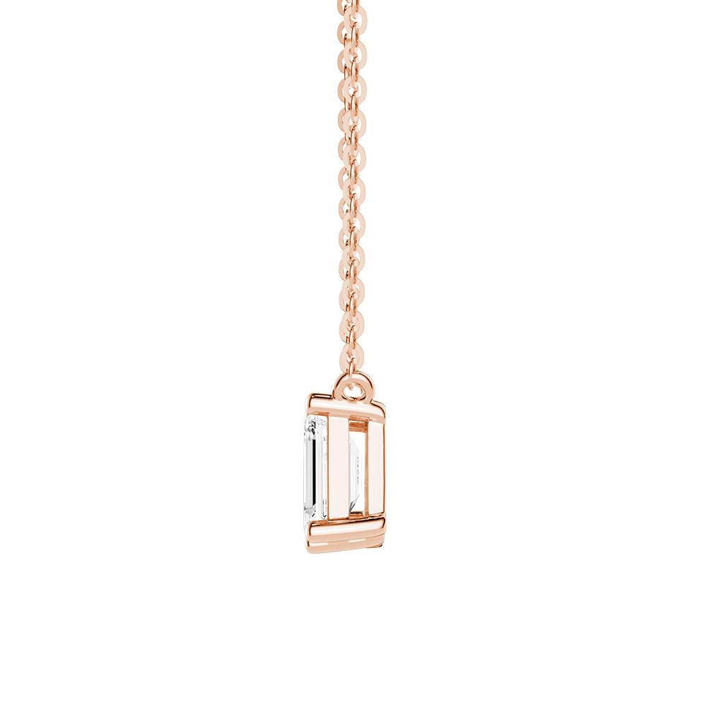 Emerald Cut & Pear Cut Toi Et Moi Pendant Necklace - Elegant Couple's Jewelry for Anniversaries, Weddings & Romantic Gifts