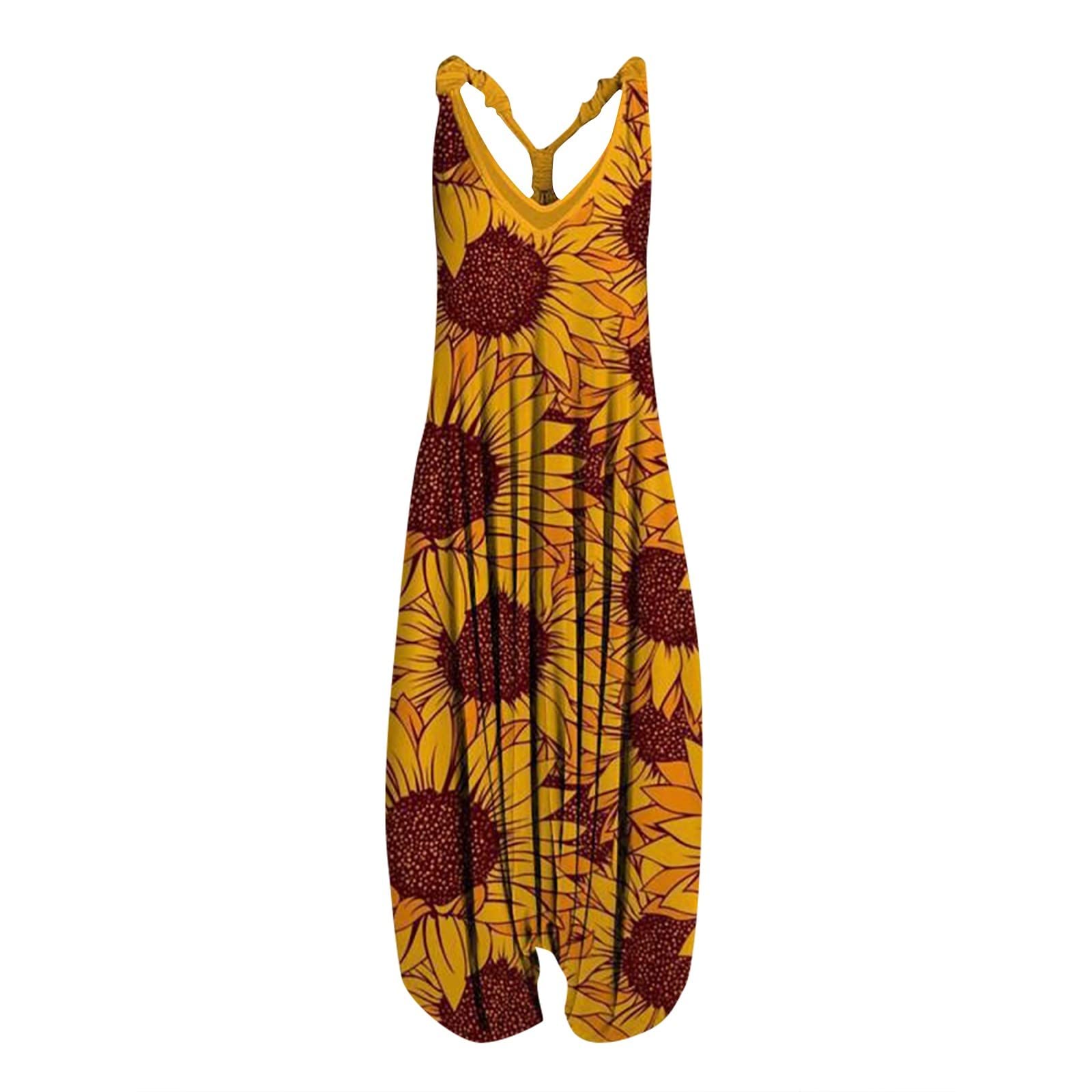Plus Size Jumpsuits for Women - Vintage Boho Print Racerback Romper with Spaghetti Straps | Casual Summer Sleeveless Outfit for Beach, Vacation & Streetwear Fashion