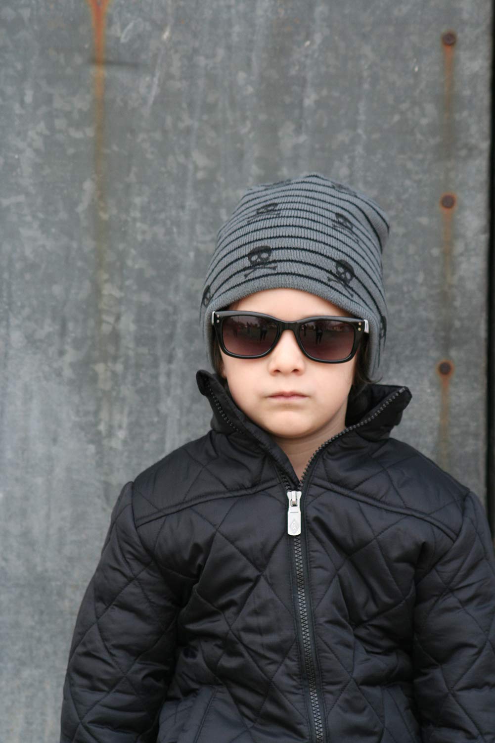 Adorable Baby Boy's Striped Beanie Hat - Soft Knit Winter Newborn Cap for Photoshoots & Outdoor Adventures