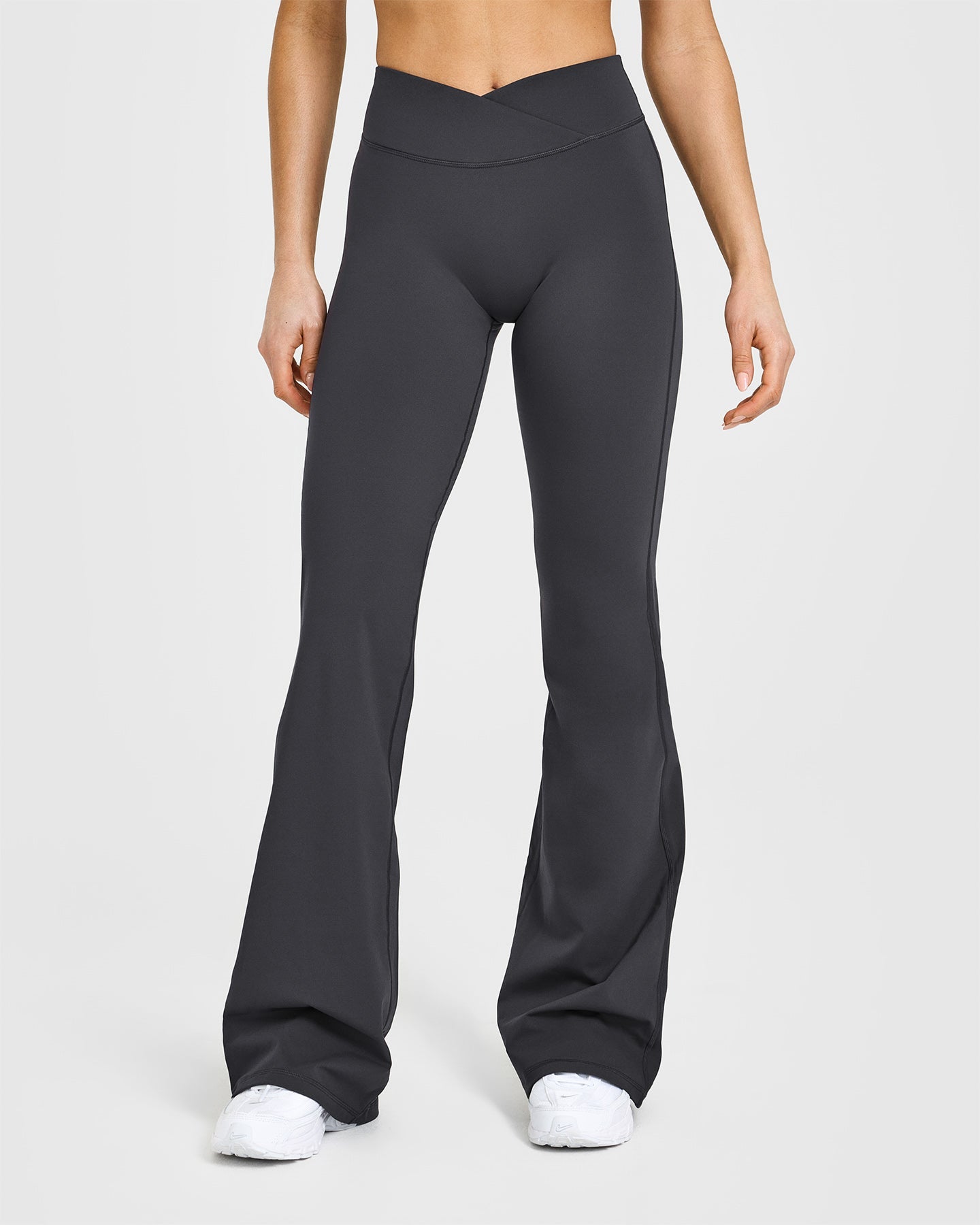 Unified Wrap Flared Bottoms | Coal Black High Waist Wide Leg Pants for Women | Perfect for Office, Casual Outings & Special Occasions
