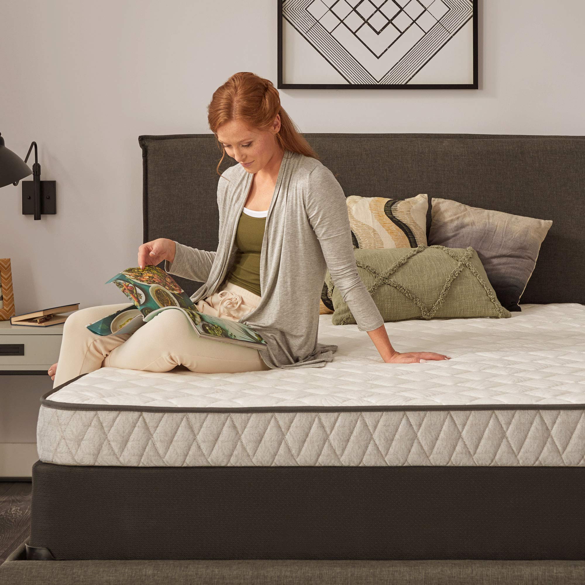 Sealy Essentials Firm Feel Spring Mattress - Full Size for Back Pain Relief & Support | Perfect for Bedrooms, Guest Rooms & Dormitories