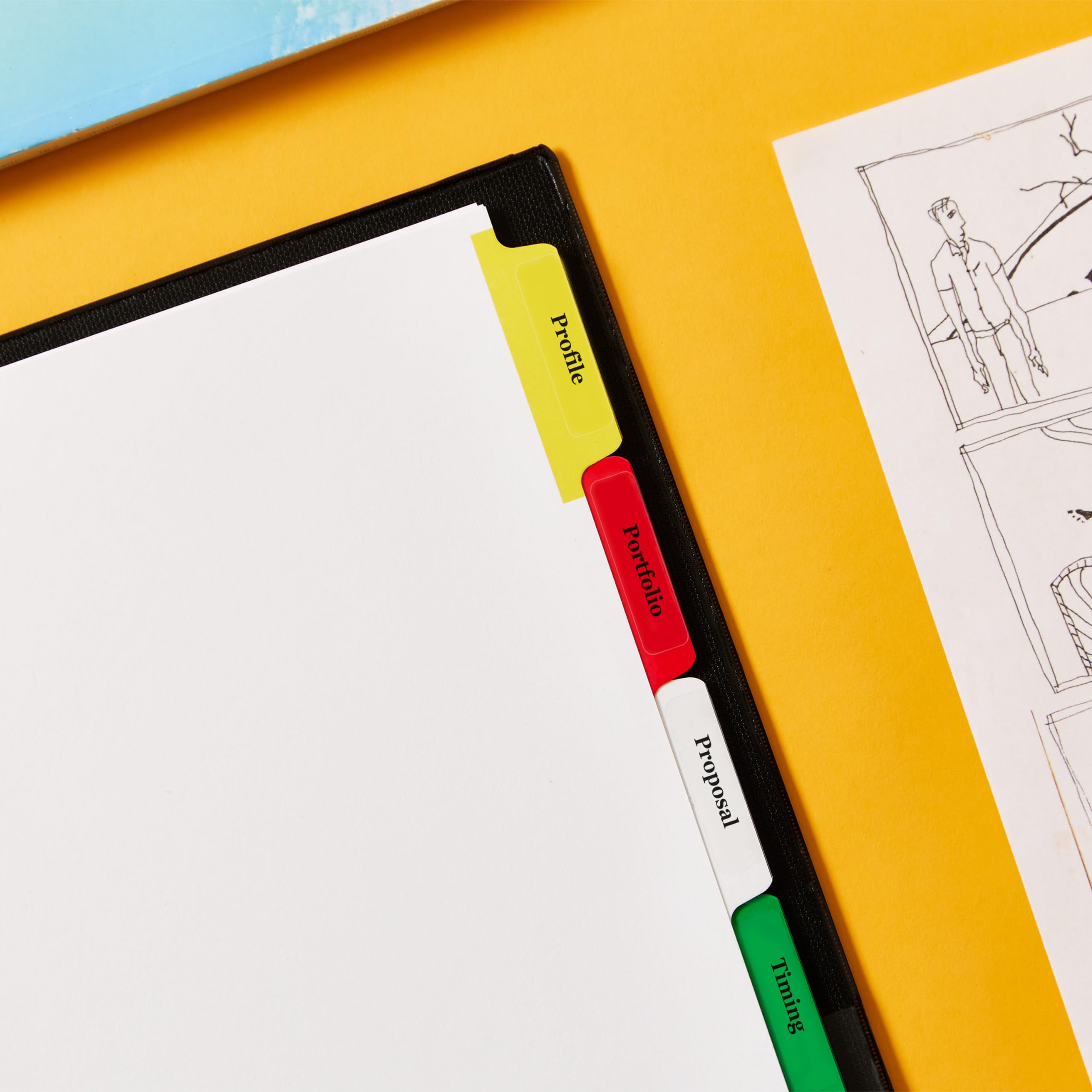 Avery 5 Tab Dividers for 3 Ring Binder - Easy Print & Apply Clear Label Strips, Customizable Multicolor Index Tabs, 5 Sets (11418) - Perfect for Office Organization, School Projects & Document Filing