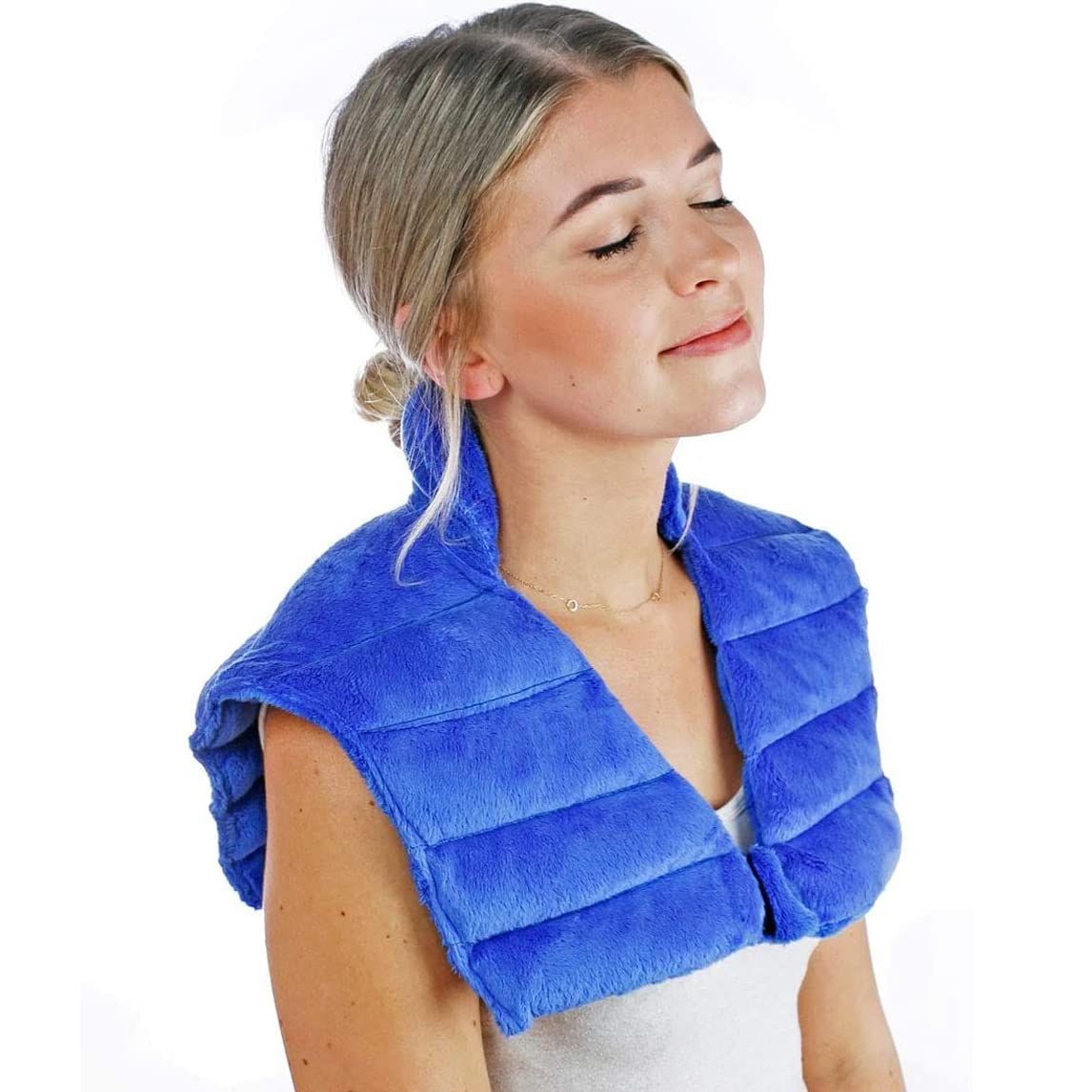 Weighted Microwave Heating Pad for Neck & Shoulder Pain Relief - Lavender Aromatherapy, Cordless, Reusable - Perfect for Home, Office & Travel Comfort