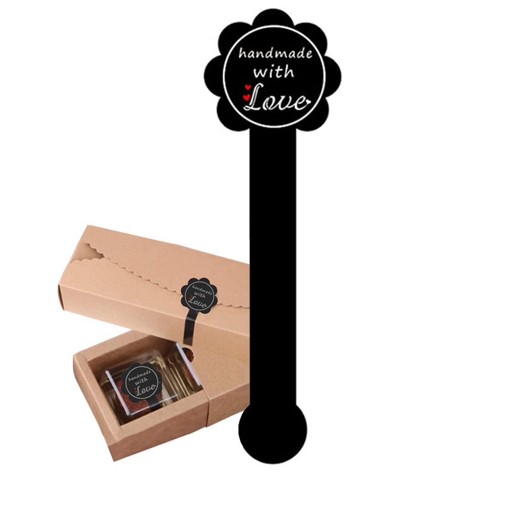 210pcs Handmade Baked with Love Stickers - DIY Lollipop Sealing Labels for Bakeries, Cookies & Homemade Crafts | Perfect for Packaging, Gift Wrapping & Small Business Branding