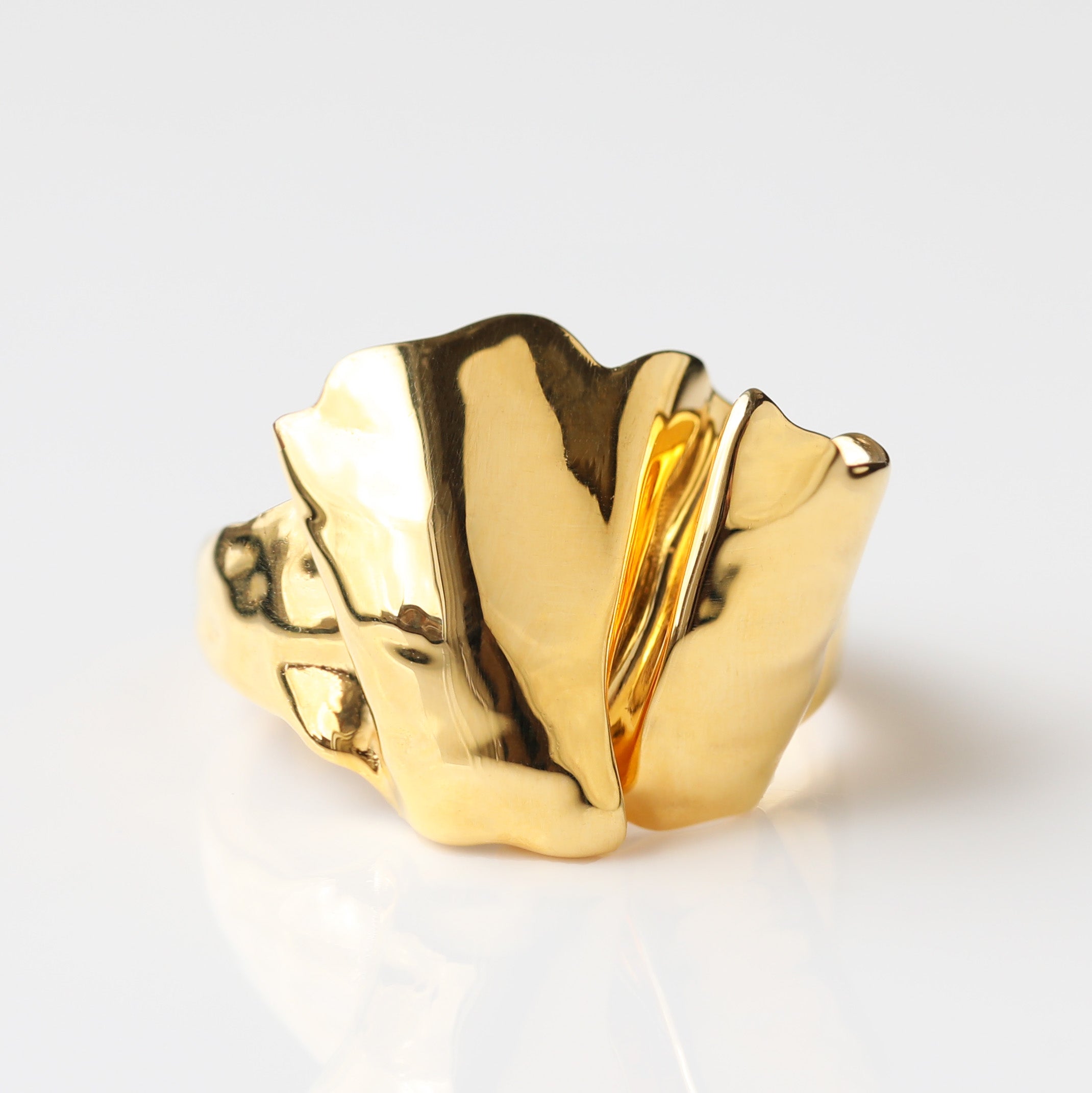 Leni Molten Statement Ring for Women - Bold & Unique Fashion Jewelry - Perfect for Parties, Weddings & Special Occasions
