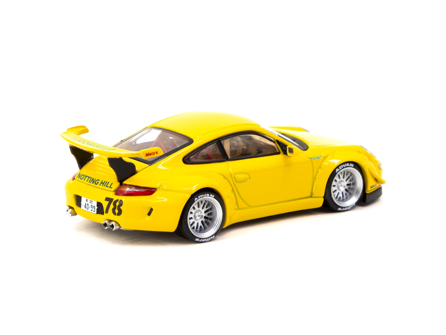 Tarmac Works 1/64 Scale RWB Porsche 997 Notting Hill Diecast Model Car - Collectible Miniature for Display & Racing Scenes
