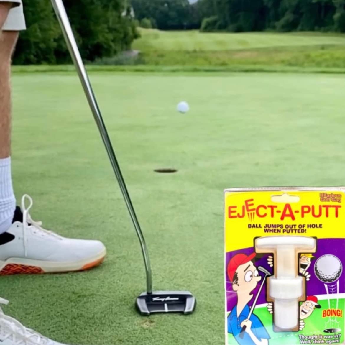 Eject a Putt Golf Prank - Automatic Golf Ball Launcher for Holes - Funny Novelty Golf Gag Gift for Pranks & Practical Jokes - Perfect for Golf Courses, Parties & Office Gags