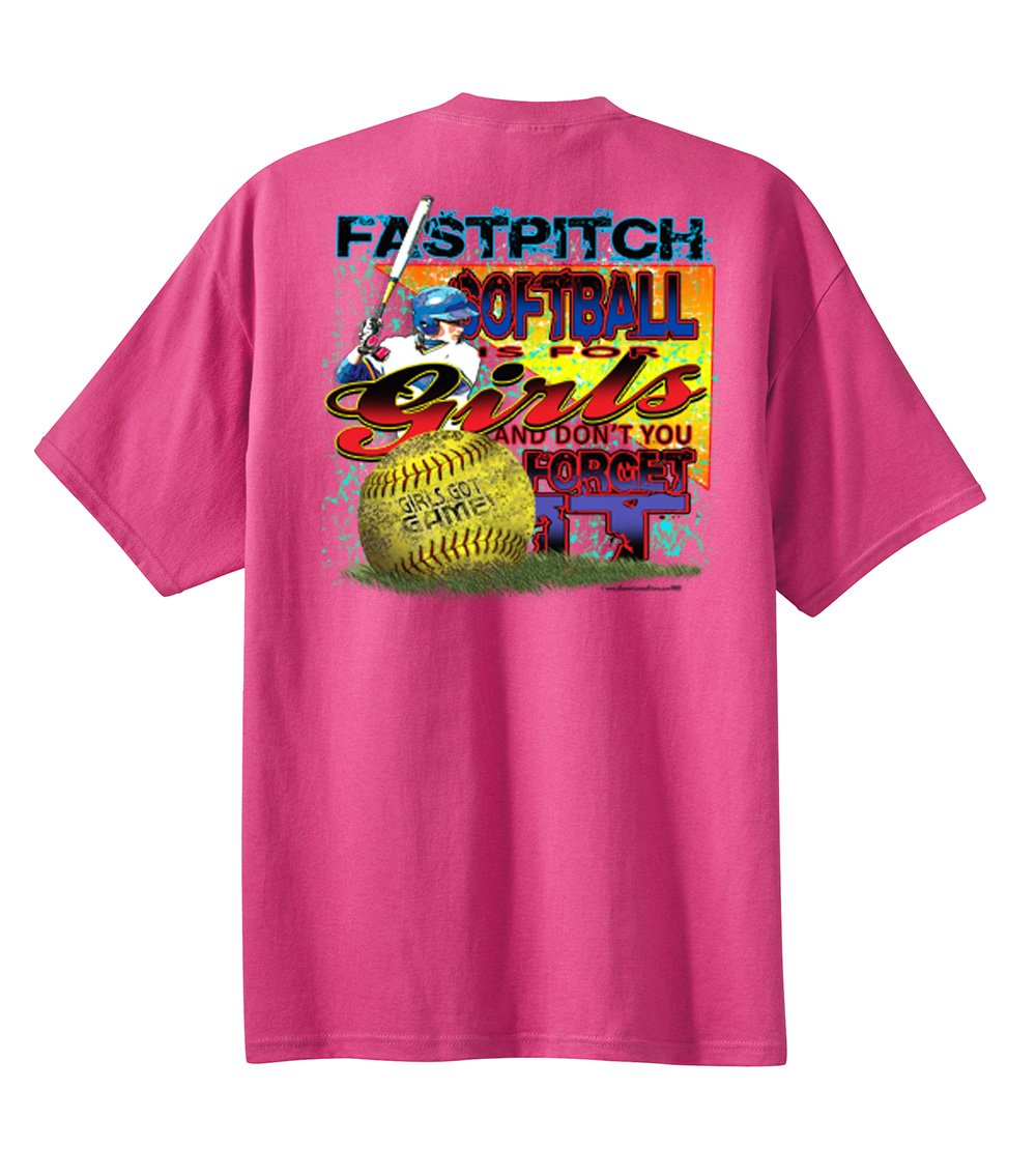 Fastpitch Softball T-Shirt for Girls - 'Fastpitch is for Girls Don't You Forget It' Tee - Perfect for Pitchers, Catchers & Slowpitch Players - Great for Games, Practice & Team Spirit