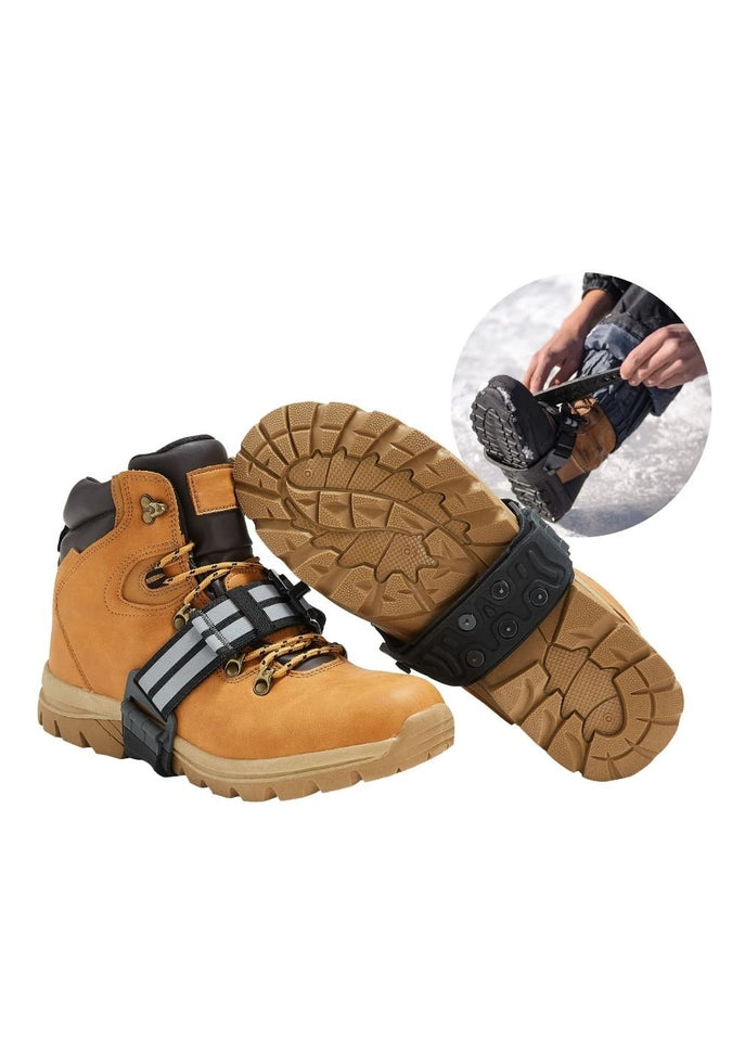 Icetrax Midflip Mid Sole Ice Cleats - Non-Slip Traction for Winter Boots | Perfect for Hiking, Running & Snowy Commutes