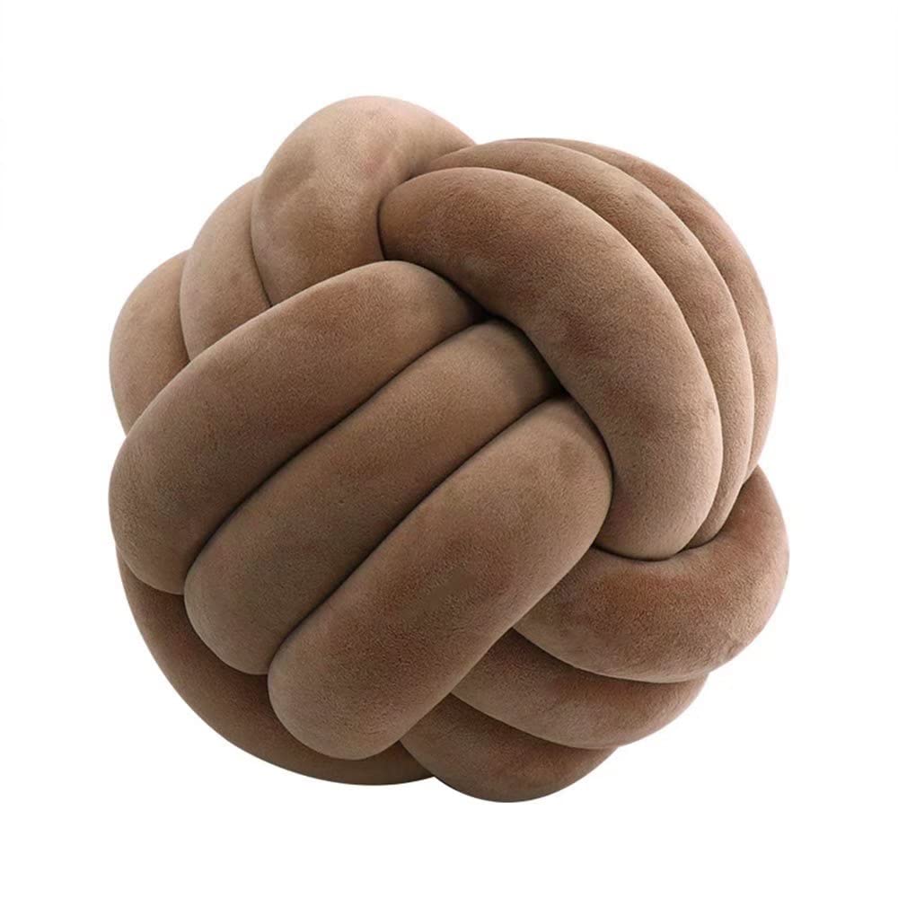 11 Inch Round Knot Pillow - Soft and Stylish Throw Cushion for Bedroom, Living Room Decor - Perfect for Sofa, Chair, and Home Decoration