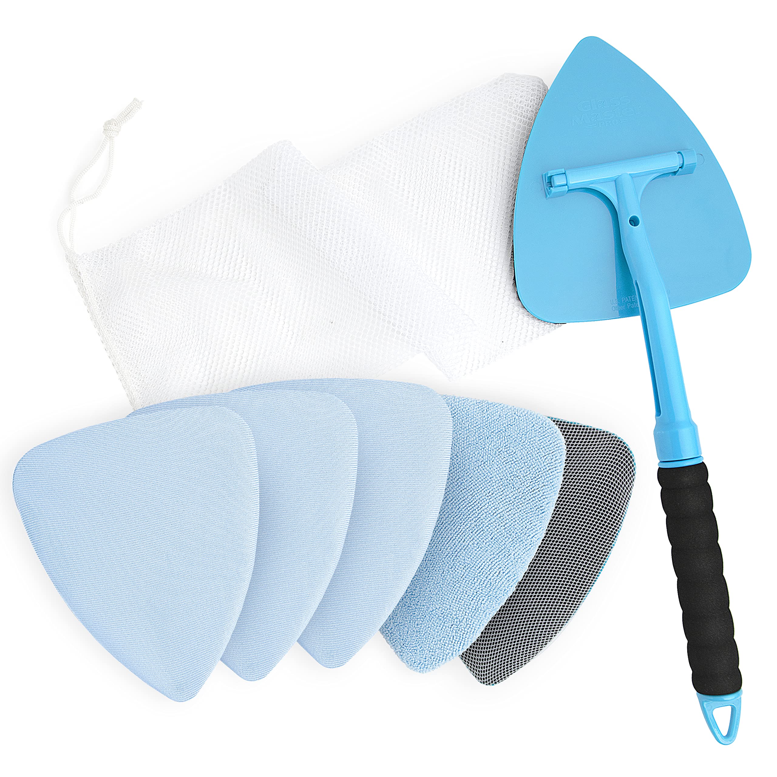 Glass Master Pro Glass & Surface Cleaner Kit - Streak-Free Cleaning Solution with Microfiber Cloth & Bonus Bonnets | Perfect for Windows, Mirrors, Countertops & Household Surfaces
